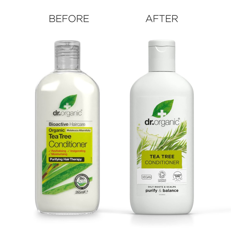 Dr. Organic Tea Tree Conditioner, Cleansing, Oily Roots & Scalp,