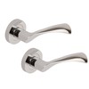 Excel Flex Passage Door Handles, Polished Chrome, Round Rose