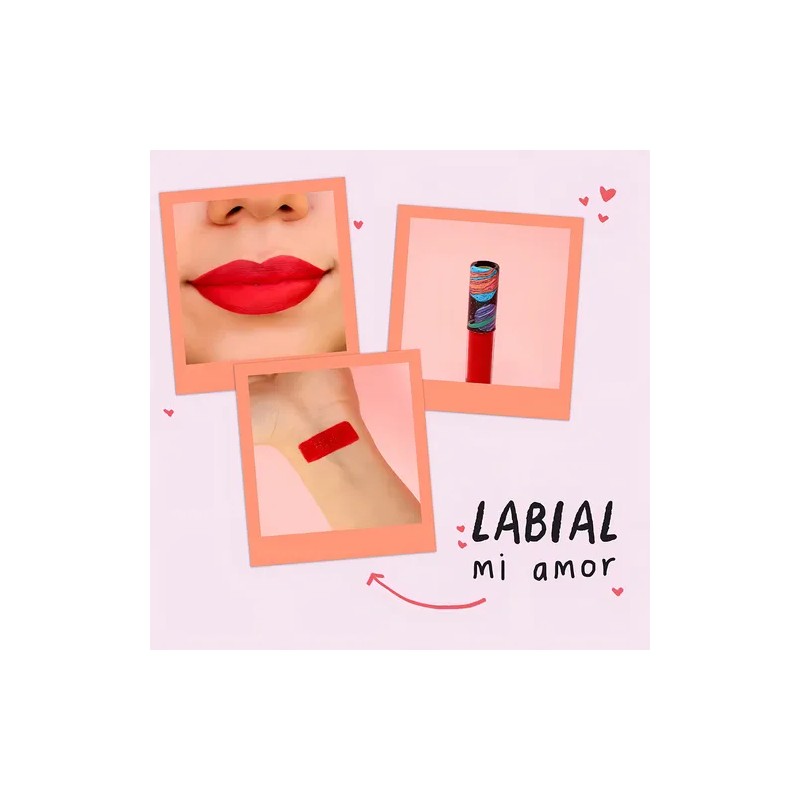 Labial Líquido Mate Rojo Yuya Mi Amor Larga Duración A