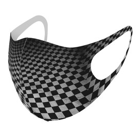 Smakore 00845 Design Mask, Set of 2, Polyester, Washable, Cloth Mask, Unisex, Other Checkered Pattern, Gradient
