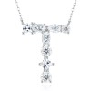 Pass Diamond Tester Letter F Multi Cut VVS Moissanite Necklace