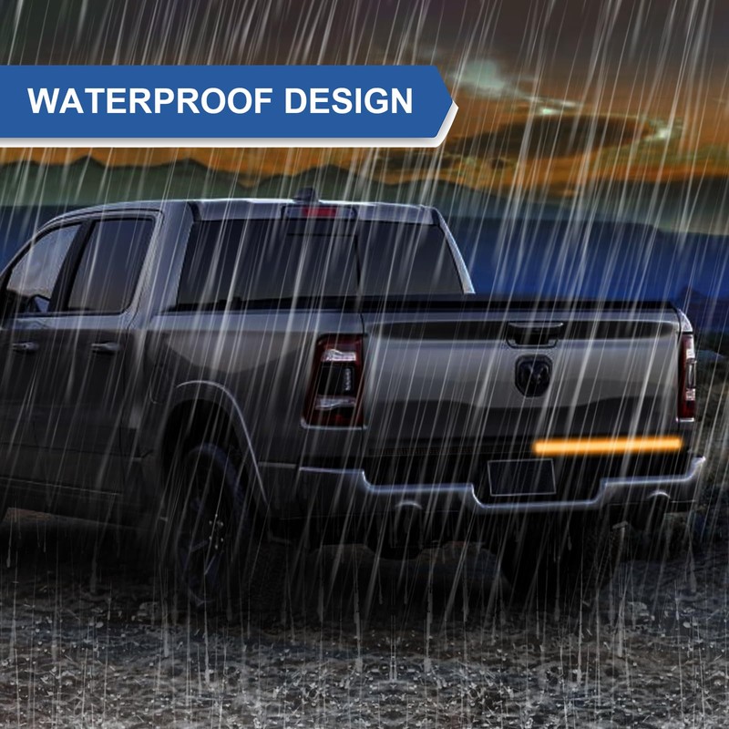 60 Inch LED Tailgate Waterproof Light Bar Triple Row Truck