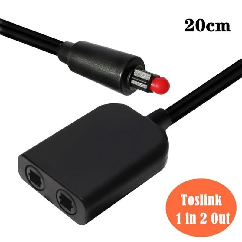 Fahgaer 6-Core Fiber Optic Converter 2 in 1 Out Audio