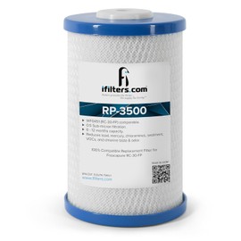 iFilters RP-3500 Carbon Block Drinking Water Filter Replacement Cartridge, 1000 GPD - 0.5 Micron | 100% Compatible Fit with Frescapure 3500 WF0451 | Reduces Lead, Cysts, Sediment, VOCs, Chlorine