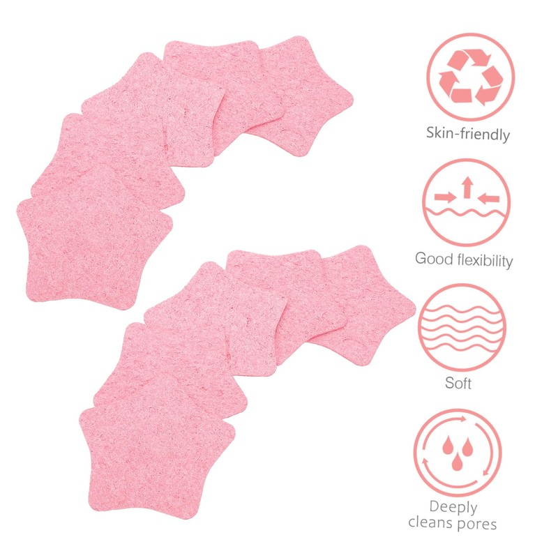 Healeved Skin-Safe Makeup Removal Pads 25 Pack Star Cotton Pads