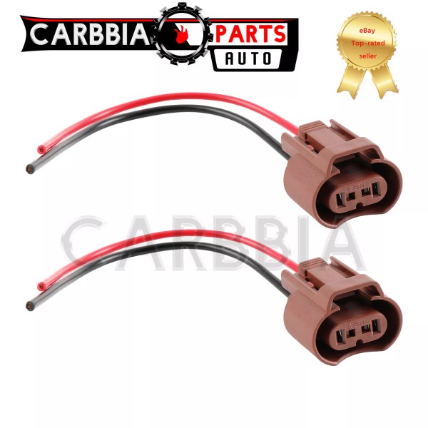 CARBBIA Wire Pigtail Female U 9006 HB4 2x Harness Head