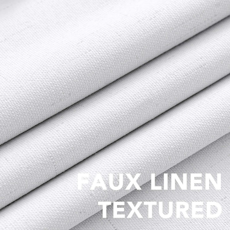 H.VERSAILTEX Linen Look 100% Blackout Curtains 45 Inches Long for