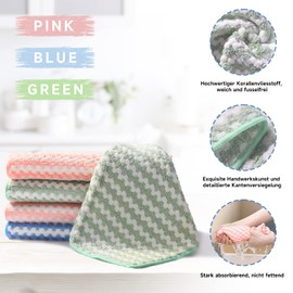 Abnaok Pack of 9 Thickened Magic Cleaning Cloths, Miracle Cleaning Cloths, Reusable, Universal Shiny Wipes Cloths, Original, Magic Cloth for Household, Kitchen, Car Glass