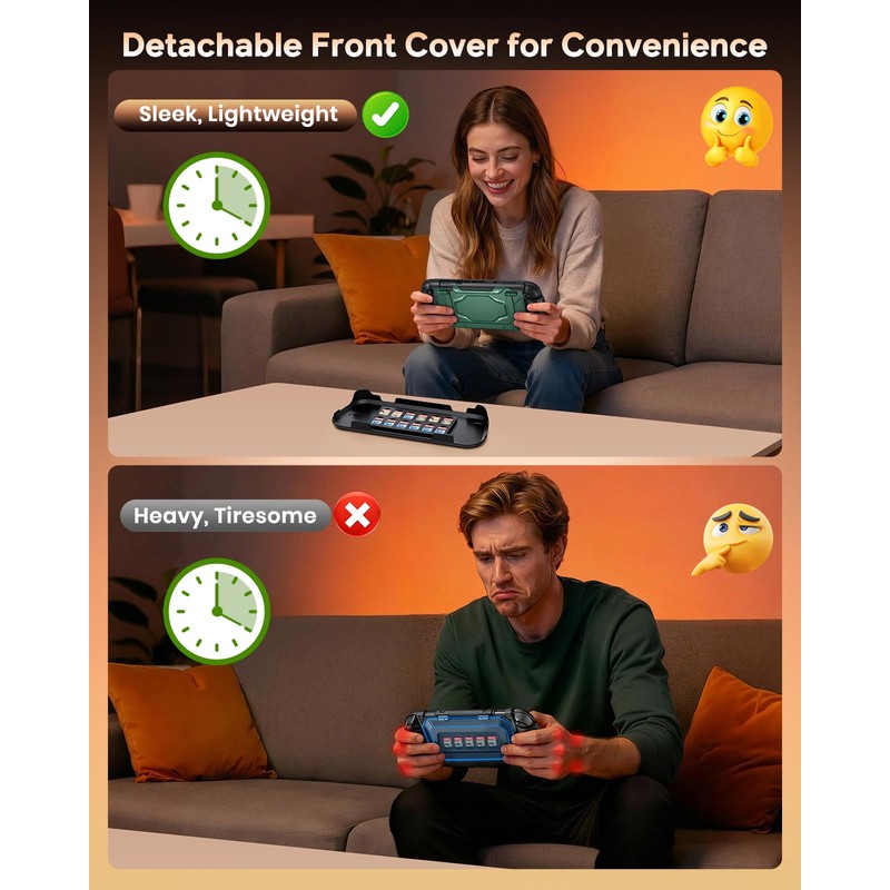 Dockable Protective Case for Switch 2 with Hard PC Front