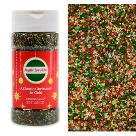 Mystic Sprinkles Christmas Holiday Sanding Sugar Mixes (A Classic Christmas In Gold)