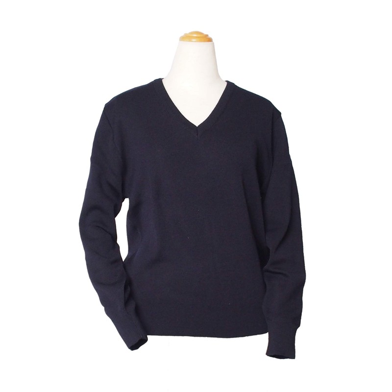 Wool blend sweater made in Japan unisex school students (L,