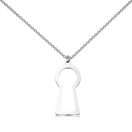 WUSUANED Funny Keyhole Pendant Necklace Keyhole Shape Jewelry Keys Owner Gift Lock Keyhole Gifts Keyhole Merch