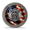 Firefighter Hero Challenge Coin - Honoring Firefighters with Courage, Commitment,