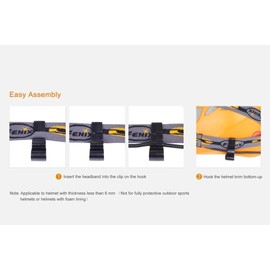 Fenix Helmet Headlamp Hooks, Black, ALD-02