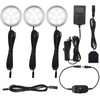 Meigour Powered Cabinet LED Puck Lights for Under or Above