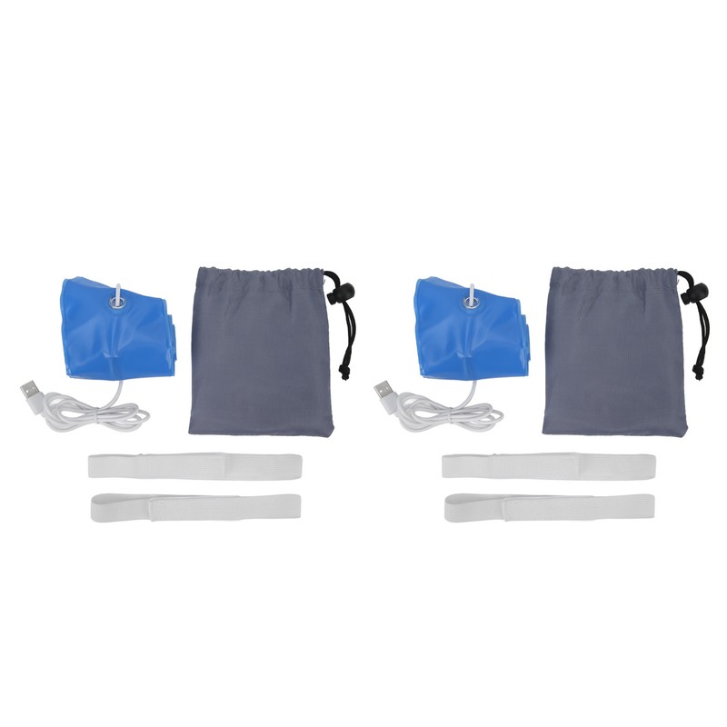2PCS Inflatable Camping Light Portable Foldable Inflatable USB Charging Monochromatic