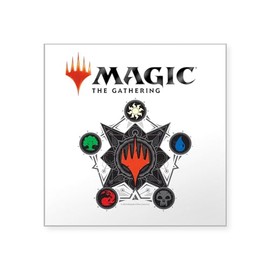 CafePress Magic Mana Symbols Sticker Square Bumper Sticker Car Decal