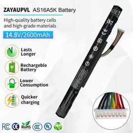 AS16A5K AS16A8K 4ICR19/66 Battery for Acer Aspire E15 E5-575 N16Q2 E5-576G E5-575G E5-475 F5-573 E5-575-52JF E5-575-33BM E5-575G-76YK E5-575-54SM E5-575G-57D4 E5-576-392H E5-575-54E8 KT.00605.002