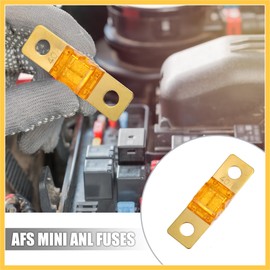 REPAIROCK 2pcs 40A 32V Bolt on AMI Fuse for Automotive Marine Audio Video System Orange Gold Tone Auto Replacement Parts