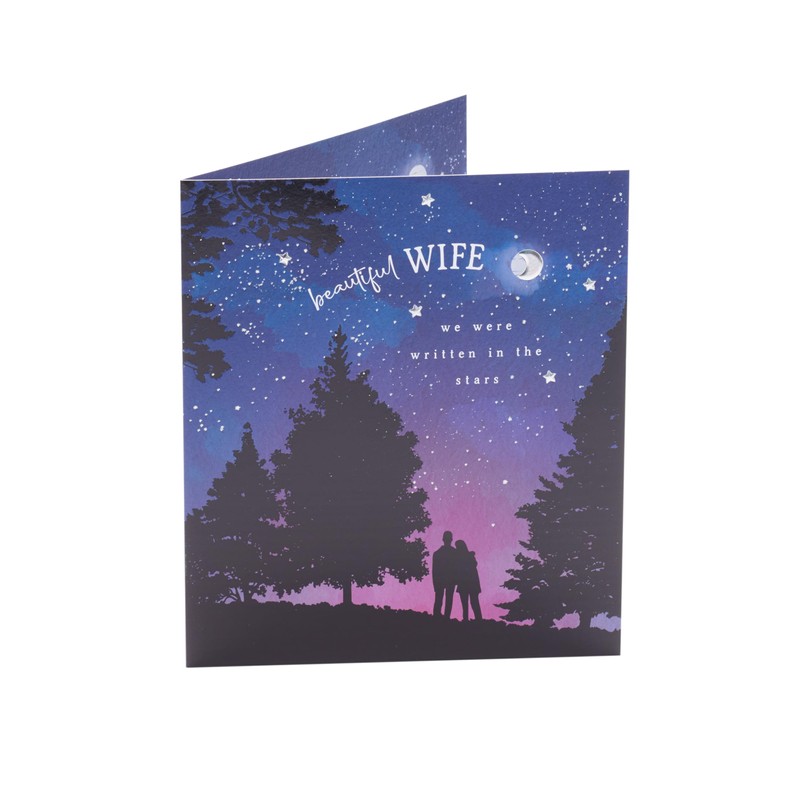 UK Greetings Valentine's Day Card For Wife - Starry Night