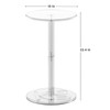 KSacry Small Round Side Table, Clear Drink Table for Small