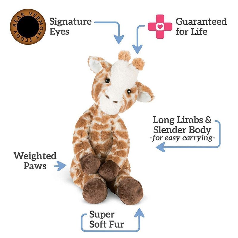 Vermont Teddy Bear Stuffed Giraffe - Buddy Giraffe Stuffed Animal,