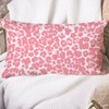 PrintingCo Throw Pillow Cover Pink Cheetah Leopard Print Lumbar Pillow