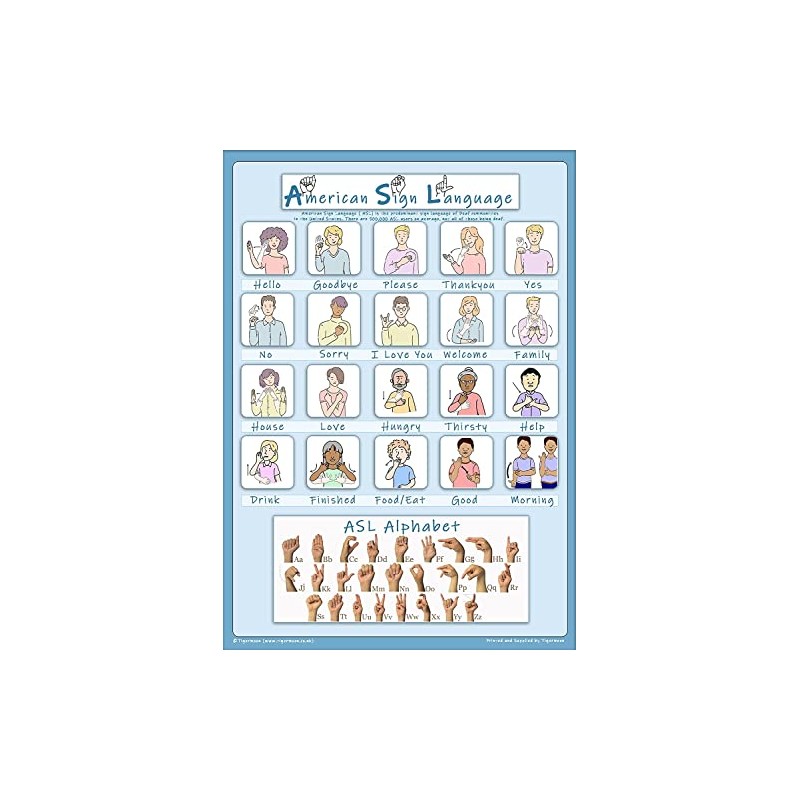 Tiger Moon American Sign Language - Basic Signs & Alphabet