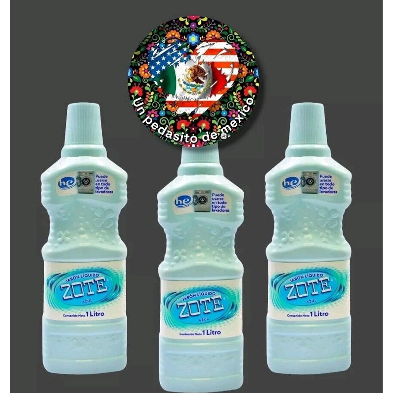 White 3 x ZOTE Blue Liquido 1 Lt each Large
