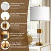 espidoo Modern Gold Bedside Table Lamp: Set of 2 Touch