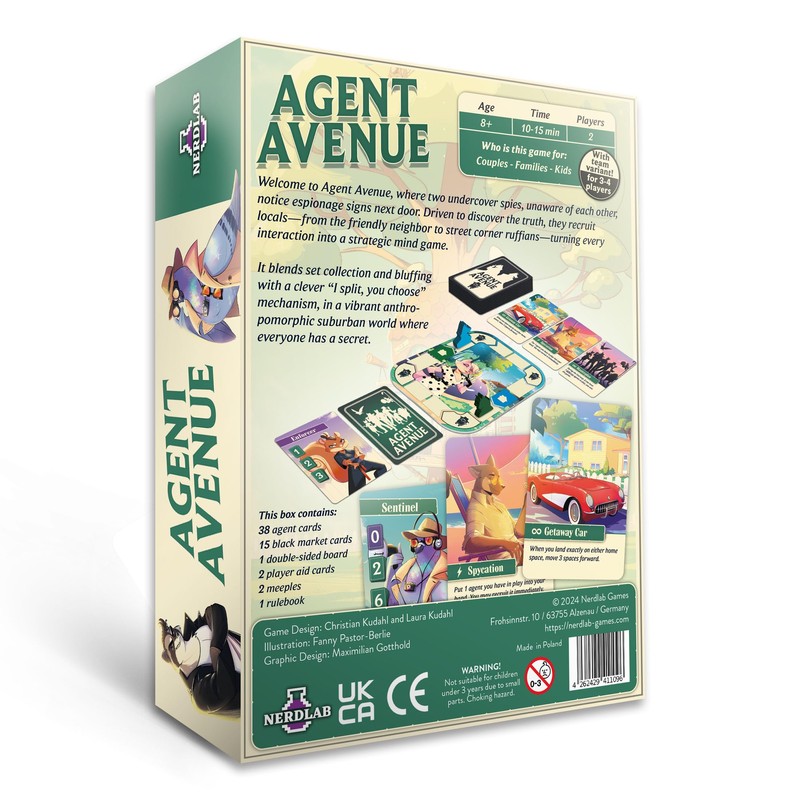 Agent Avenue (English Version) - Strategy Card Game, 2-4 Players,
