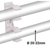 SKIR'CO (20 pcs) Double Pipe Clips, Plastic Clamps for 20-22