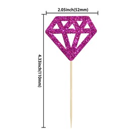 24 piezas de adornos para magdalenas de diamantes morados con purpurina, anillos de boda, para matrimonio, compromiso, aniversario, fiesta de San Valentín, suministros para decoración de pasteles