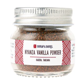 Burlap & Barrel Nyanza Vanilla Powder – Sweet, Classic Vanilla Flavor with Date-Tannin Aroma – Suitable for Baking and Cooking – As Seen On Shark Tank - 0.9oz Glass Jar