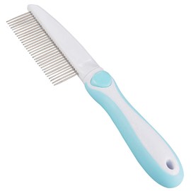 Dog & Cat Combs For Grooming Long Haired Cats & Dogs - Top Pet Detangler Brush For Long & Curly Hair - Comb Removes Tangles and Knots - Perfect DIY Pet Groom Tool