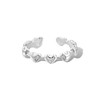 Elaximn Silver Plated Adjustable Heart Ring for Women | Hypoallergenic
