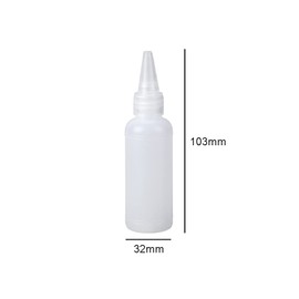 lasenersm 6 Pieces Plastic Squeeze Bottles 50ml Small Squeeze Bottles Plastic Bottles Applicator Mini Empty Squirt Bottle with Top Cap for Paint Art Craft Liquids Lotion Glue, Translucent