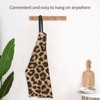 TUFOSERY Leopard Print Apron Bib with Adjustable Neck Waterproof Kitchen