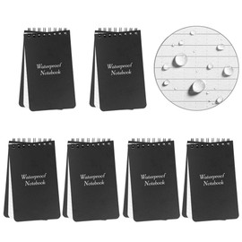 50 Sheets Mini Spiral Notebook A7 Waterproof Top Opening Black Cover Pocket Notepad for Outdoor Activities Recording Convenient 3x5 Inch