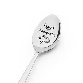 Cat Dad Gifts for Men Birthday Gifts for Cat Lovers Gift Spoon for Coffee Tea Lover Gifts for Women Men Cat Mom Gifts from Daughter Son Cat Owner Ice Cream Spoons
