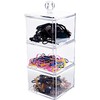 Baoswi Hair Accessory Organizer, 3 Drawer Clear Plastic Stackable Jewellery