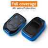 Sindeda for Chevy Key Fob Protective Cover TPU and Leather