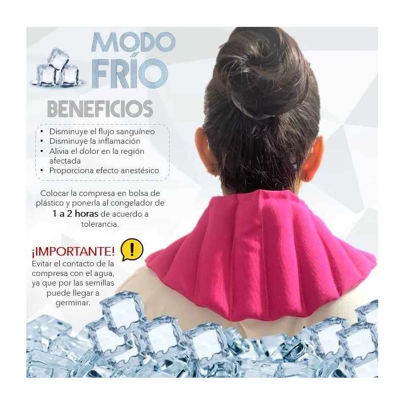 Compresa De Semillas Terapéutica Cervical Cuello Con Hierbas Morada