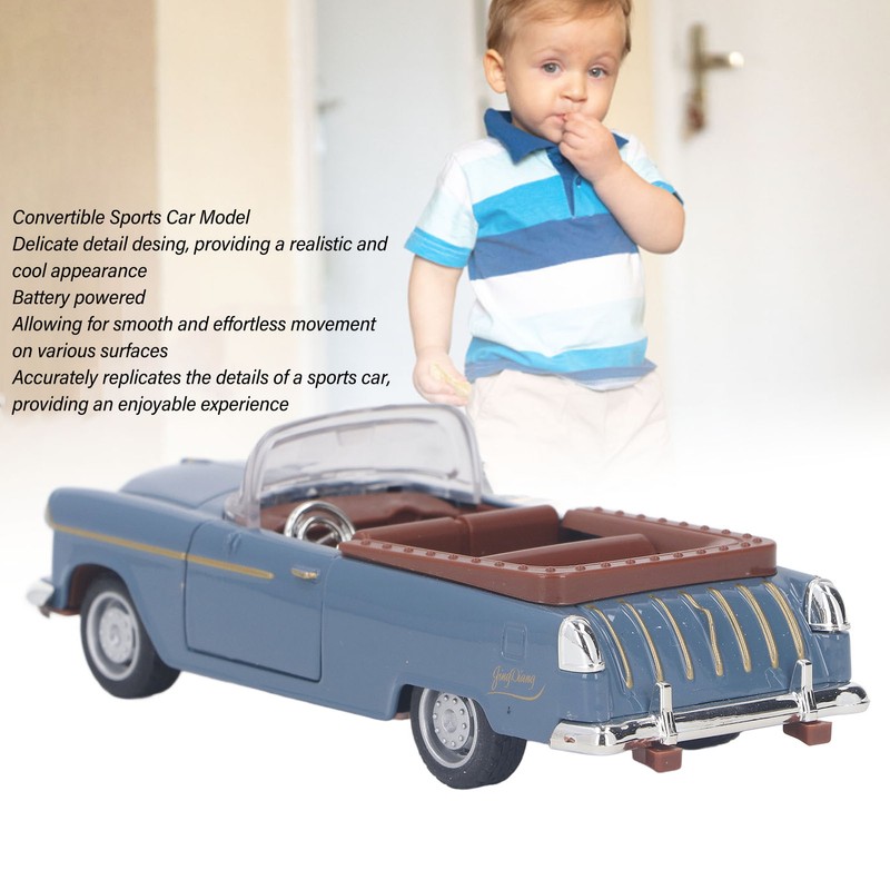 1:32 Convertible Sports Car Model Metal Alloy Realistic Cool Battery