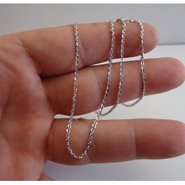 Unbranded 925 STERLING SILVER ROLO DESIGN CHAIN / 18'' LONG / ITALIAN MADE