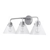 Catalina Lighting 24004-000 Modern 3-Light Drum-Shade Vanity Light, 27", Chrome