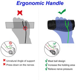 REETEE Bicycle Grips Ergonomic Bicycle Grip Non-Slip Handlebar Grips Bicycle Short and Long, MTB Grips for 22.2 mm Bicycle, Mountain Bike, Folding Bicycle Handlebar Grips (Black (90 mm + 90 mm))