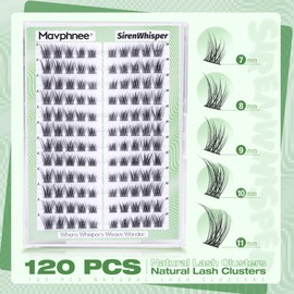 Half Lash Clusters Natural Eyelash Extension Cat Eye Wispy Individual Lash Extensions Left & Right Eyelashes Clusters C-Curly Corner Cluster Lashes Fairy Lashes Siren Whispy