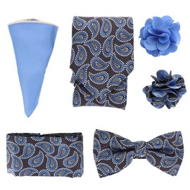Vittorio Vico Gift Box (Necktie, Bow Tie, Pocket Squares and Flower Lapel Pin) (GB-21015)