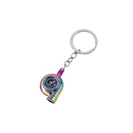 CAOXIAN Turbo Keychain Spinning Turbo Keyring Turbocharger Keyfob Colorful Turbine Key Chain Ring Turbocharger Metal Key Holder Car Key Backpack Decoration Driver Gift